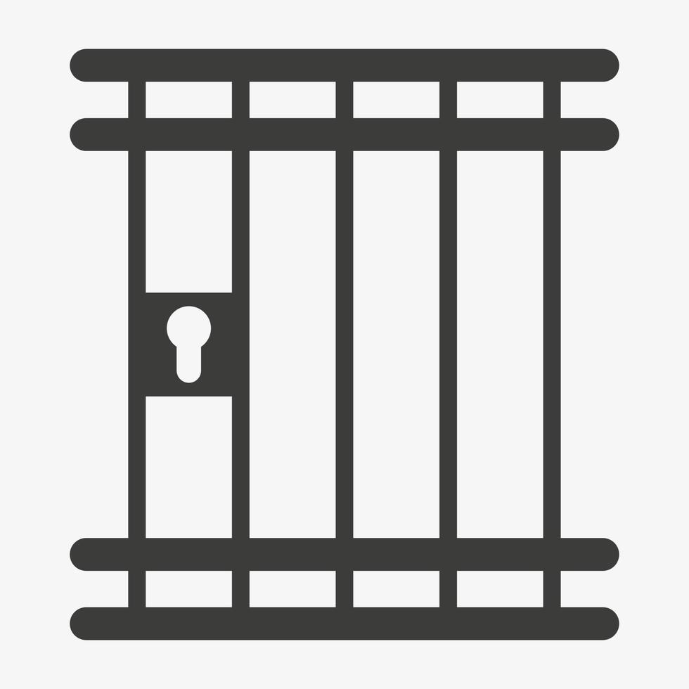 Gefängnis-Symbol. Gefängnis-Vektor-Illustration isoliert auf weißem Hintergrund vektor