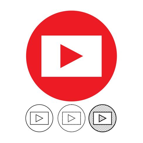 Video-Player-Schaltflächensymbol vektor