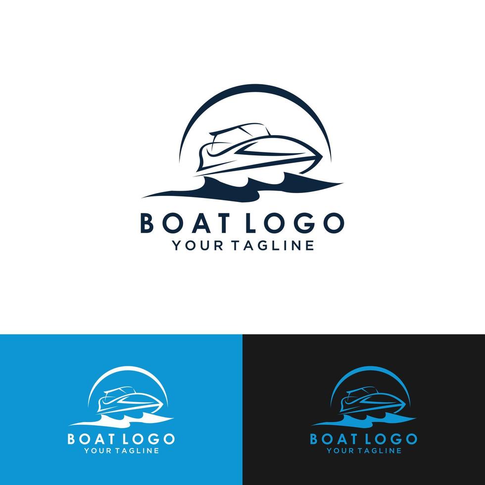 Segelboot-Logo-Design, vektorbasierte Vorlagenillustration vektor