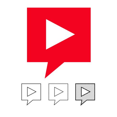 Video-Player-Schaltflächensymbol vektor