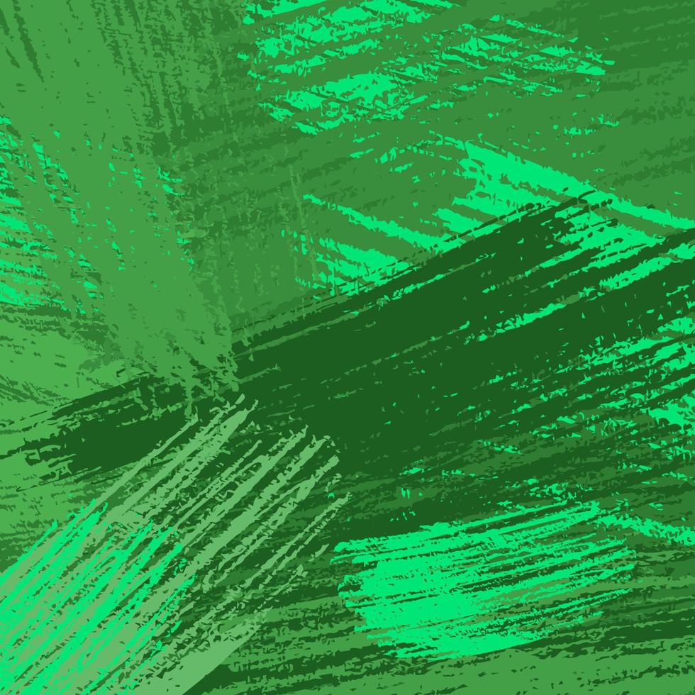 penseldrag abstrakt vektor bakgrund. grön grunge handritad mönster. texturerad akryl målning bakgrund. lätt att redigera färgglada mallar för dina designkonstverk.