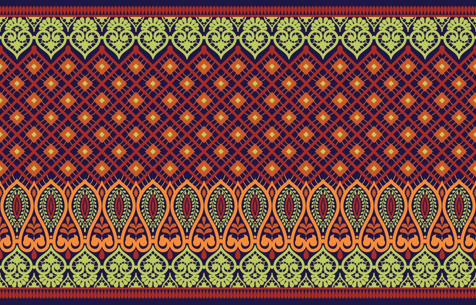 geometrisk etnisk ikat mönster orientalisk traditionell design för bakgrund, matta, tapeter, kläder, inslagning, tyg, vektorillustration. vektor