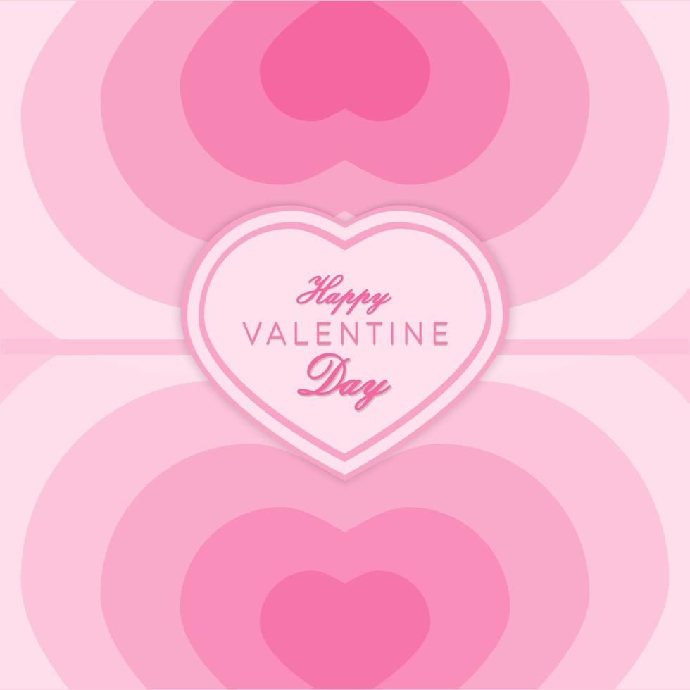 Valentinstag-Grußkarte mit Herzformen vektor