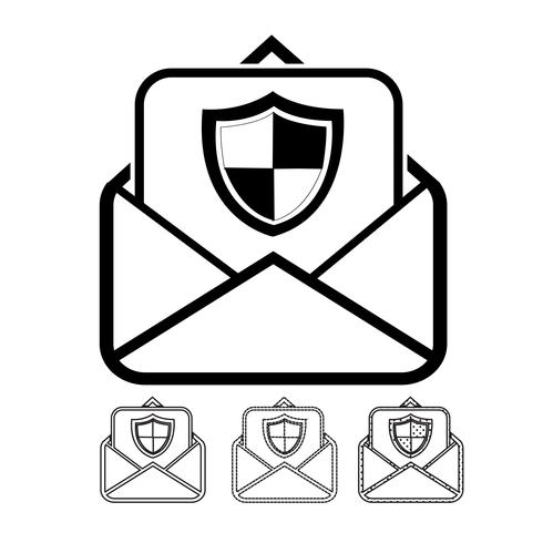 E-Mail und Mail-Symbol Vektor