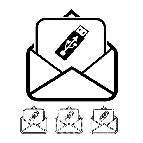 email och mail icon vector