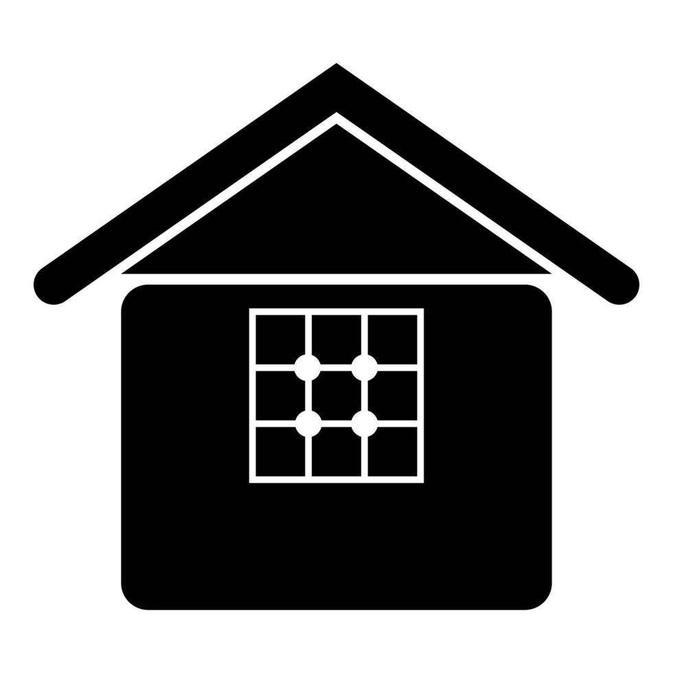 Home Symbol schwarz Farbe Vektor Illustration Bild flachen Stil