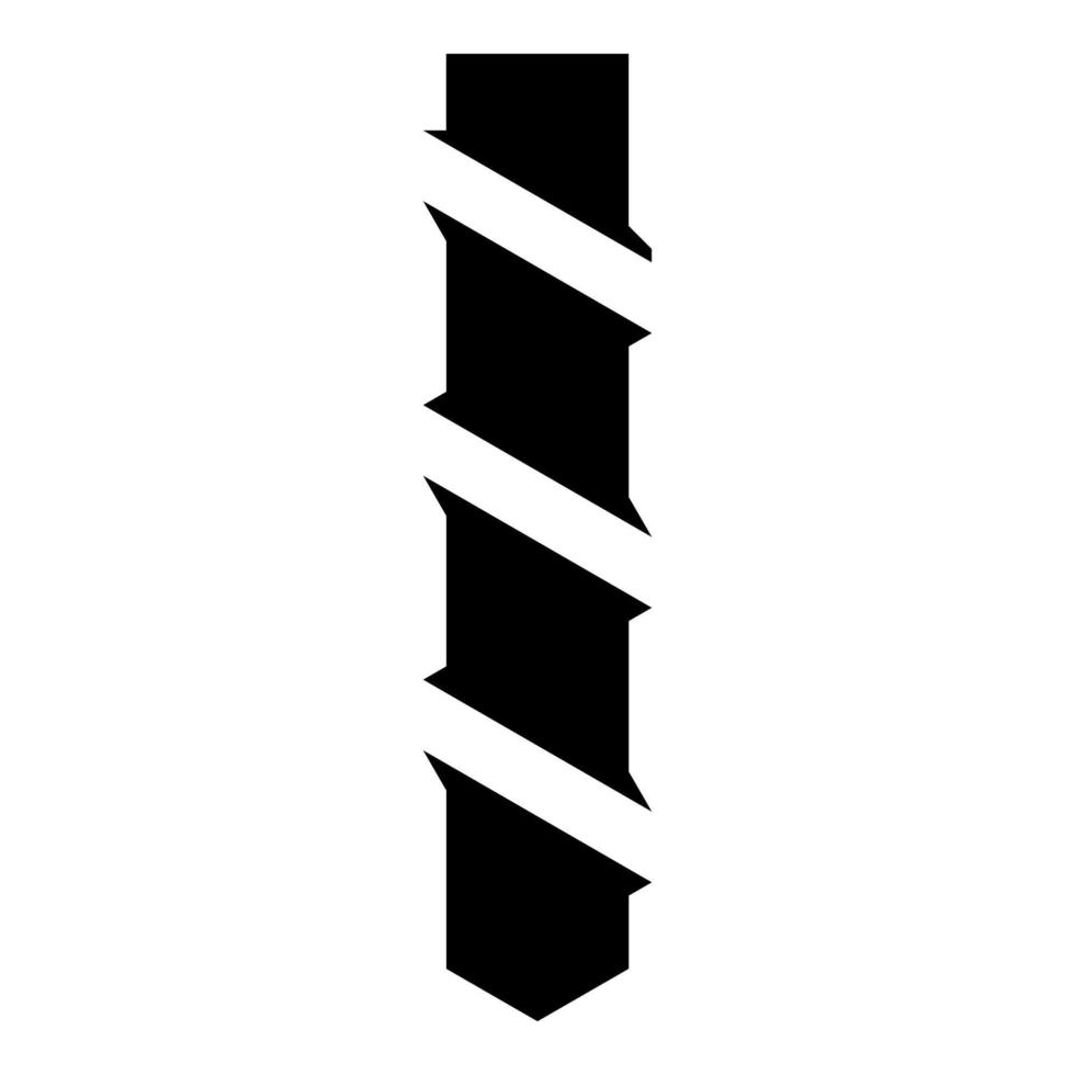 borrskruv ikon svart färg vektor illustration bild platt stil