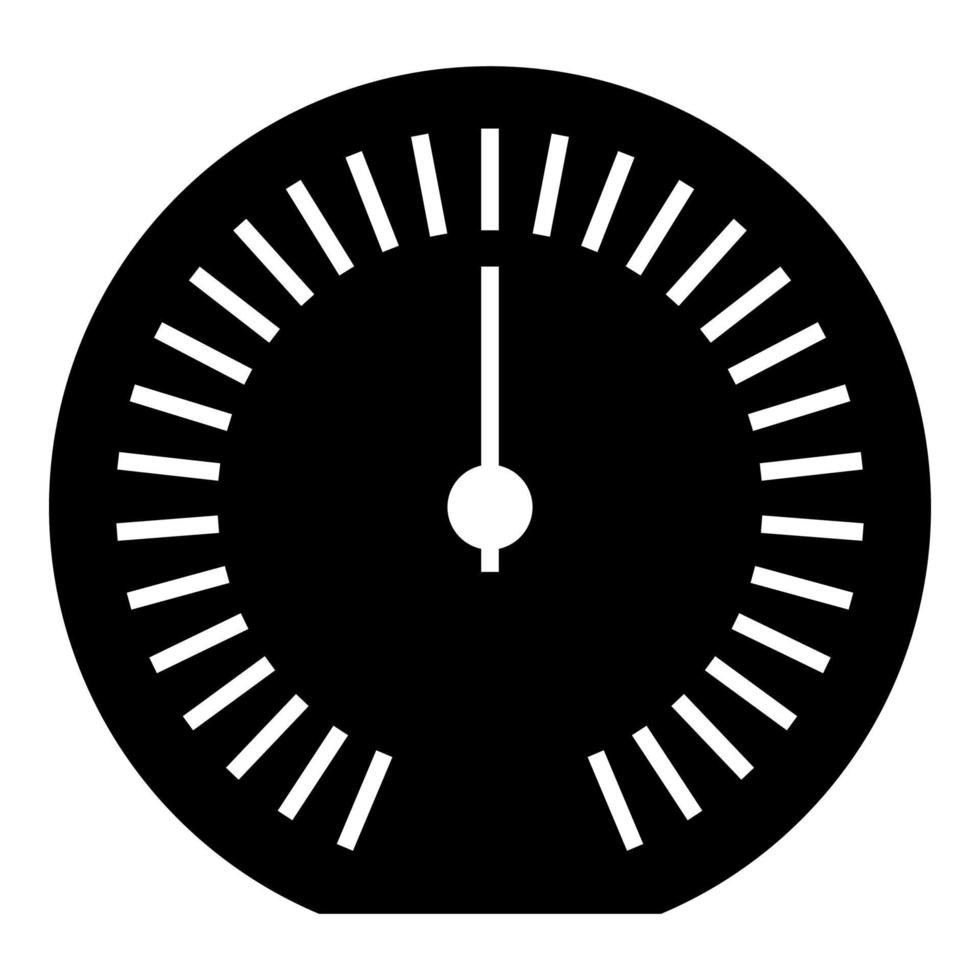 Tachometer Kilometerzähler Geschwindigkeitszähler Meter Symbol Farbe schwarz Vektor Illustration Bild flachen Stil