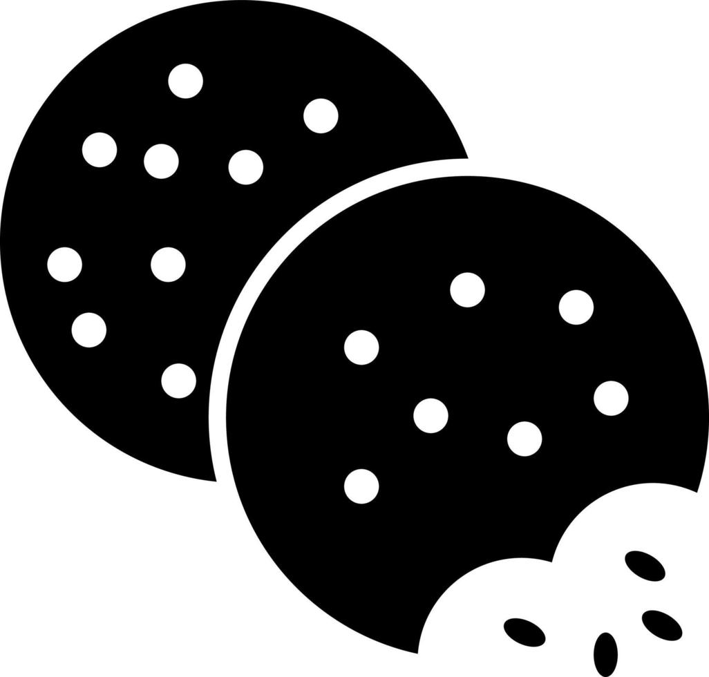 Cookie-Glyphen-Symbol Lebensmittelvektor vektor