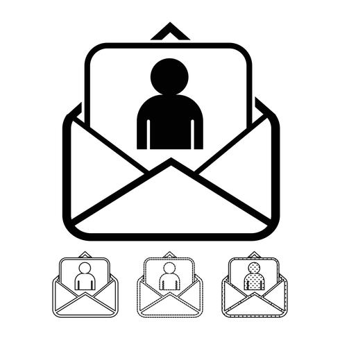 email och mail icon vector