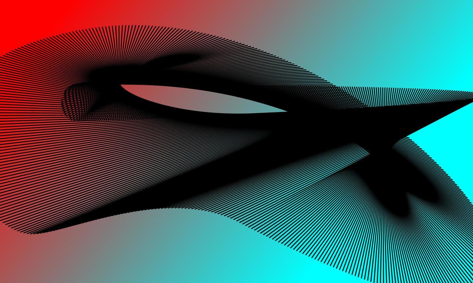 Illustration des grafischen geometrischen abstrakten dynamischen Hintergrunds. Wellenfluss. Technologie-Vektor-Gradienten-Illustration vektor