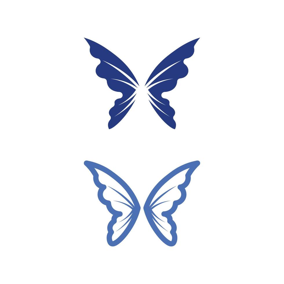 Schmetterling und Schönheit konzeptionelle einfache, farbenfrohe Ikone. Logo. Vektor-Illustration vektor