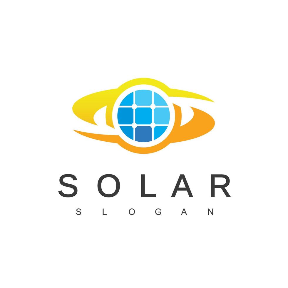 solenergi logotyp formgivningsmall vektor