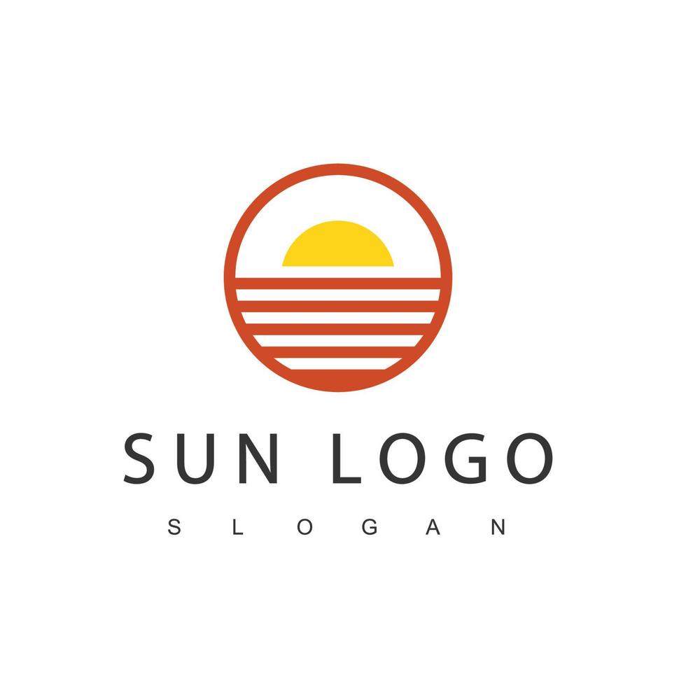 Sonne-Logo-Design-Vorlage, abstrakte kreative Sonne-Symbol vektor