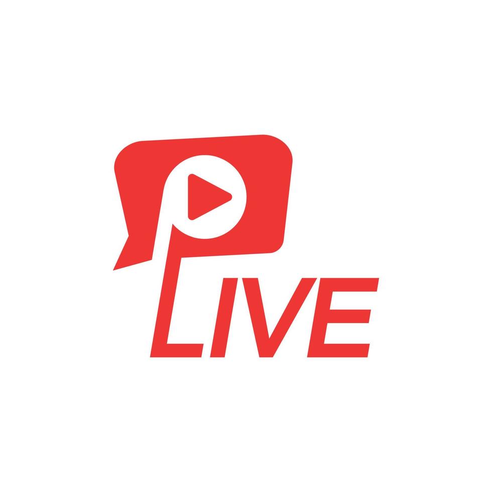 Live-Streaming- und Podcast-Logo-Designvorlage vektor