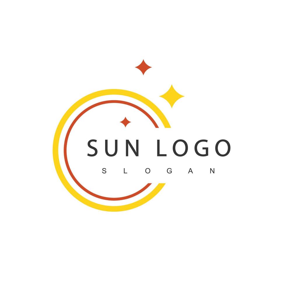 Sonne-Logo-Design-Vorlage, abstrakte kreative Sonne-Symbol vektor