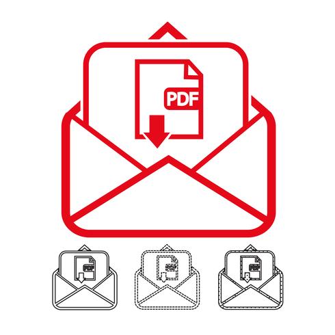 email och mail icon vector