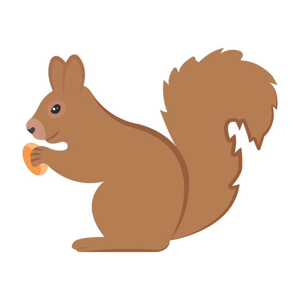 Eichhörnchen-Vektorsymbol, das leicht geändert oder bearbeitet werden kann vektor