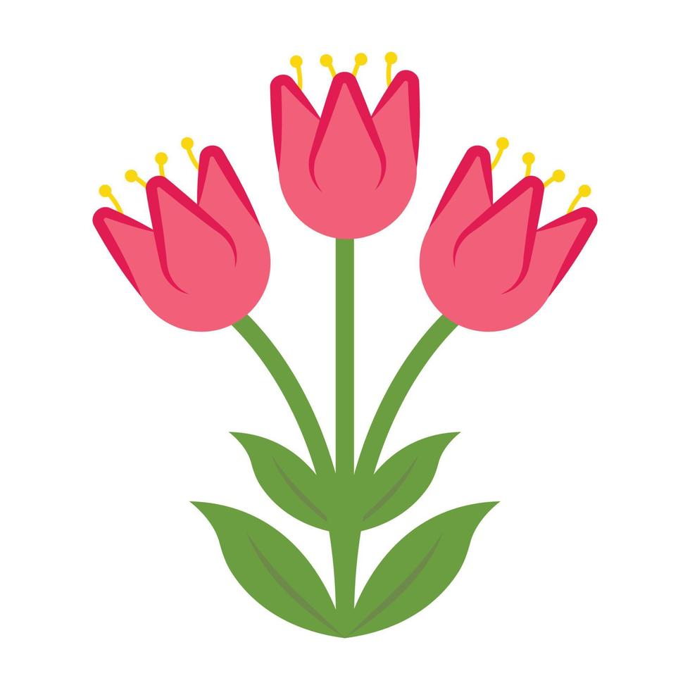 Tulpen-Vektorsymbol, das leicht geändert oder bearbeitet werden kann vektor