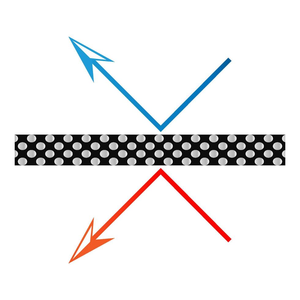 Symbol für reflektierende Oberfläche vektor