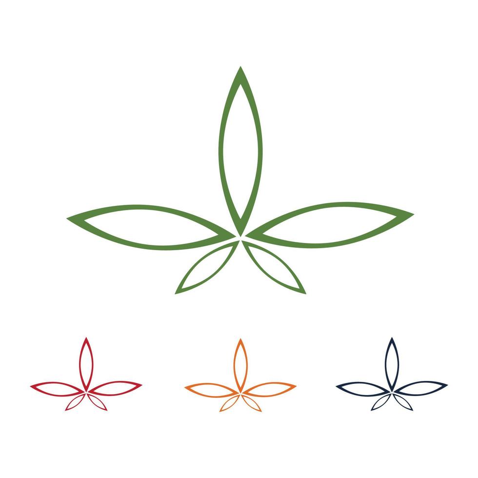 cannabis logotyp design vektor