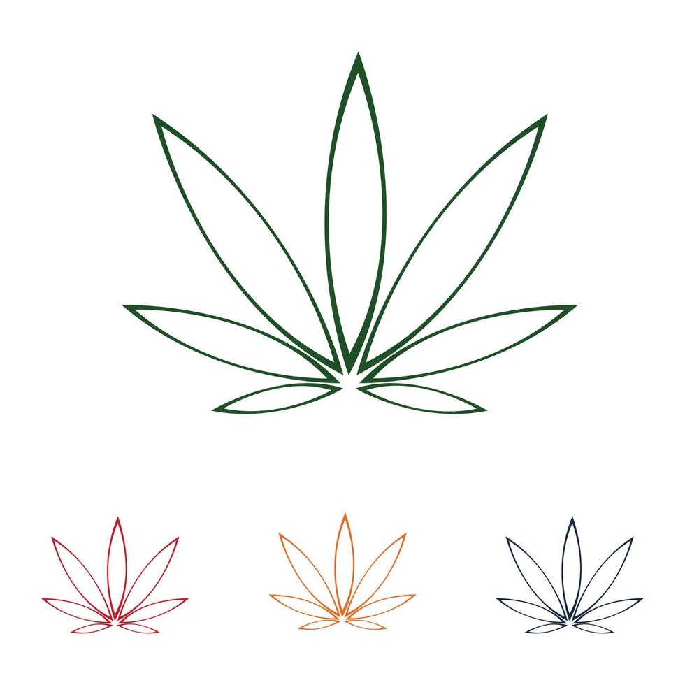 cannabis logotyp design vektor