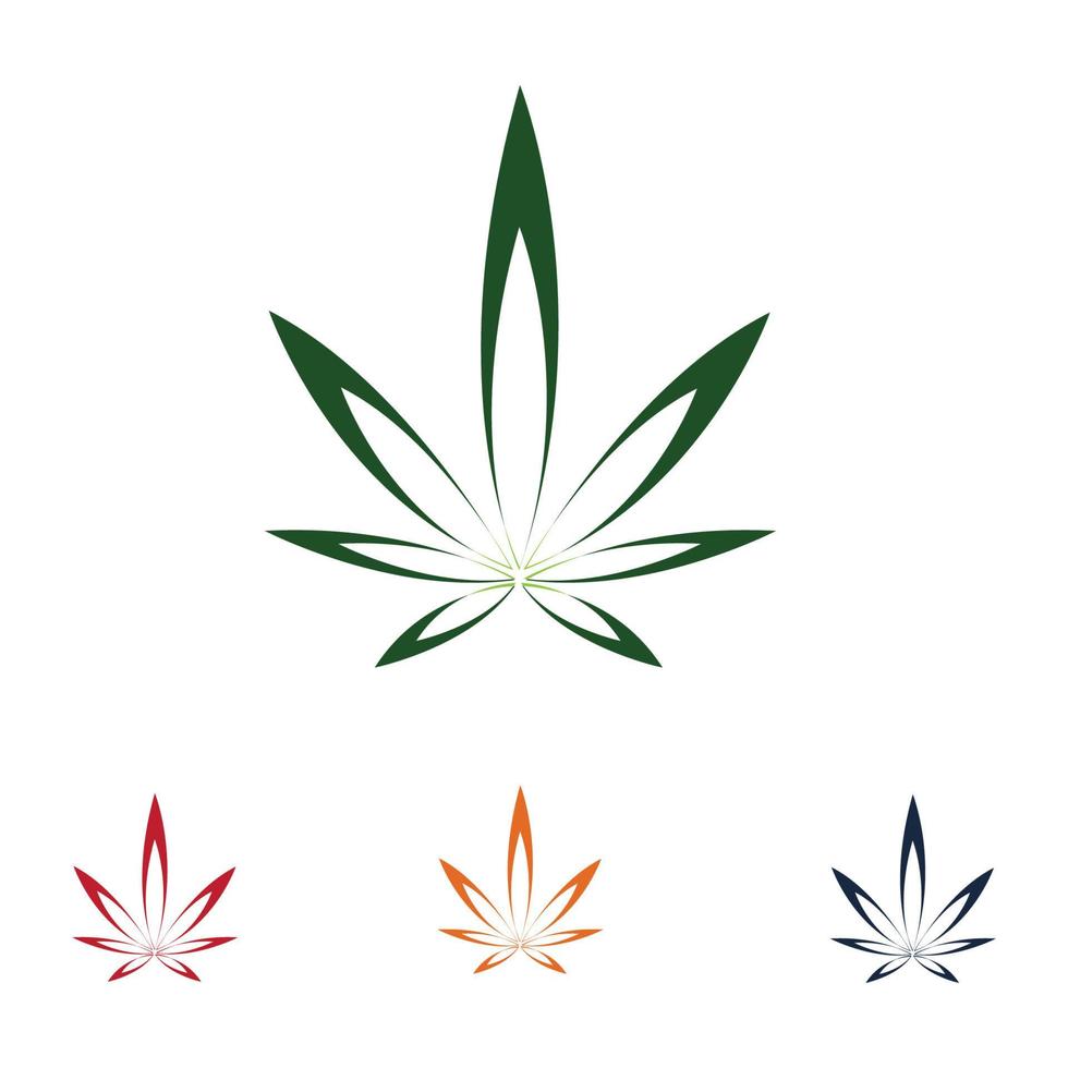 cannabis logotyp design vektor