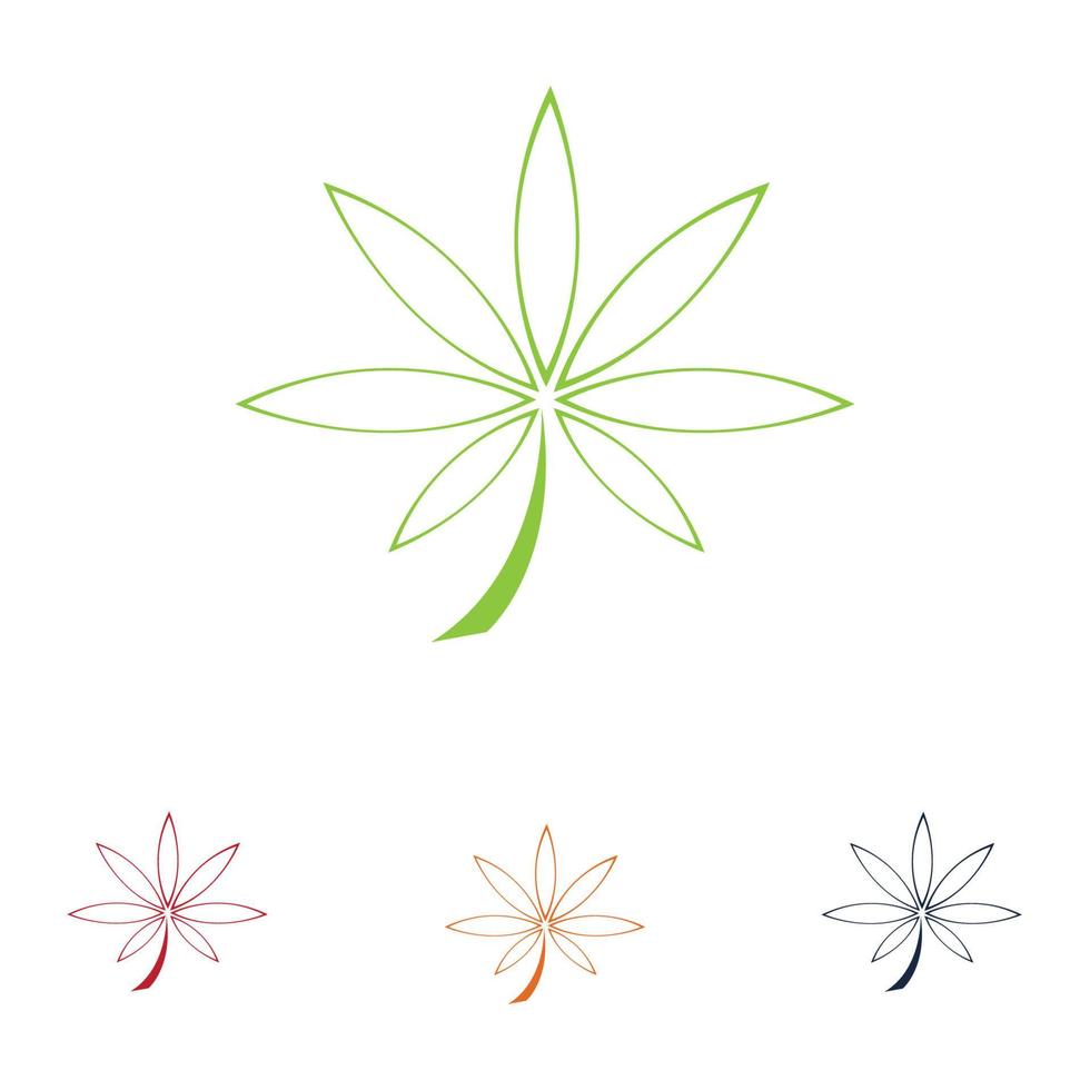 Cannabis-Logo-Design vektor