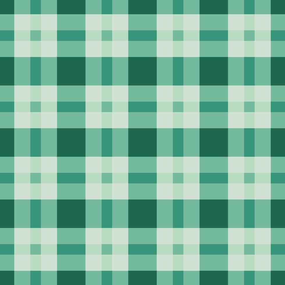grönt sömlöst mönster tyg grafiskt enkelt fyrkantigt tartanmönster vektor