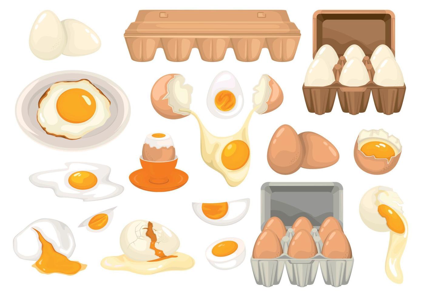 ägg för mat set vektor