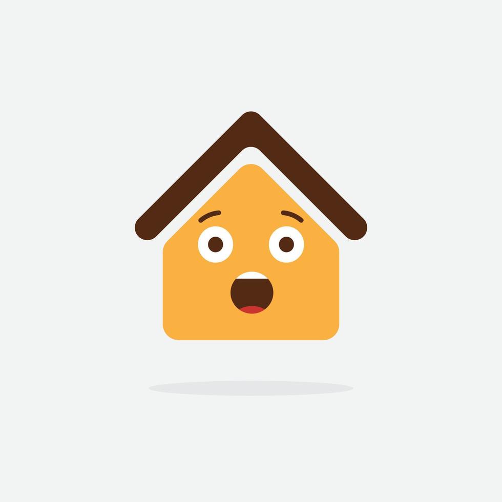 Haus-Vektor-Symbol. Haus-Emoji. lustige Hausikone. vektor