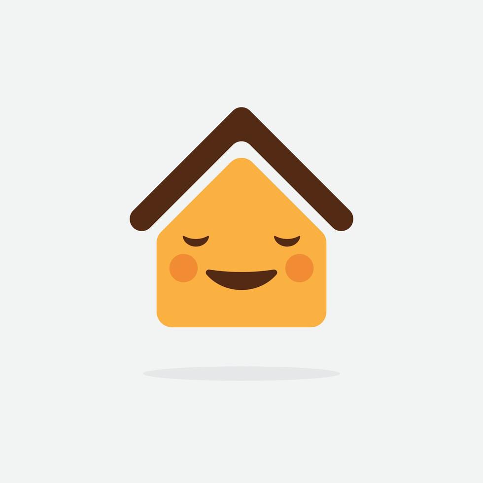 Haus-Vektor-Symbol. Haus-Emoji. lustige Hausikone. vektor