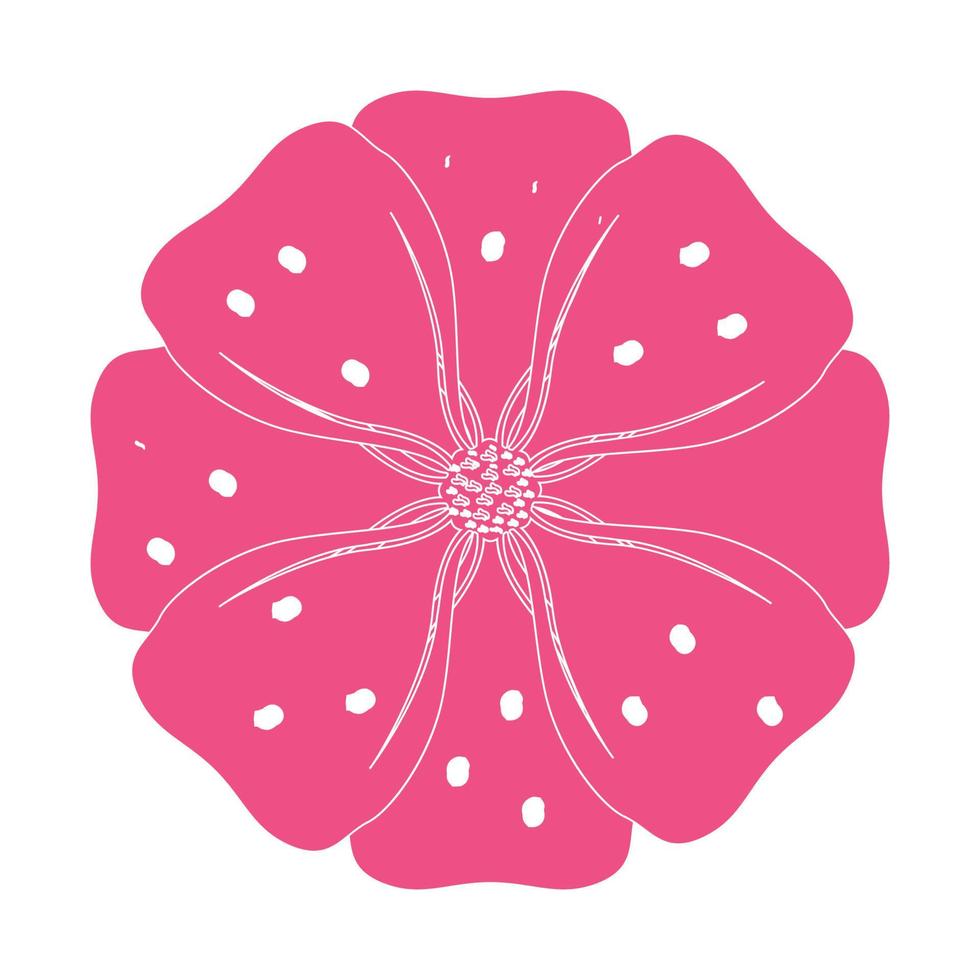 färgglada rosa daisy blomma logotyp symbol vektor ikon illustration grafisk design