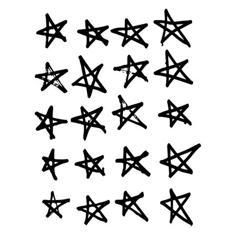 Handdragen Star icon Doodle vektor