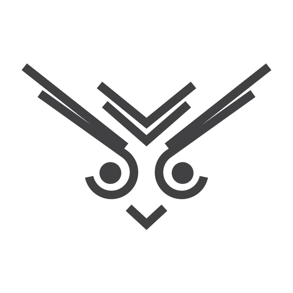 Moderne Form Eulenkopf Logo Symbol Vektor Icon Illustration Grafikdesign