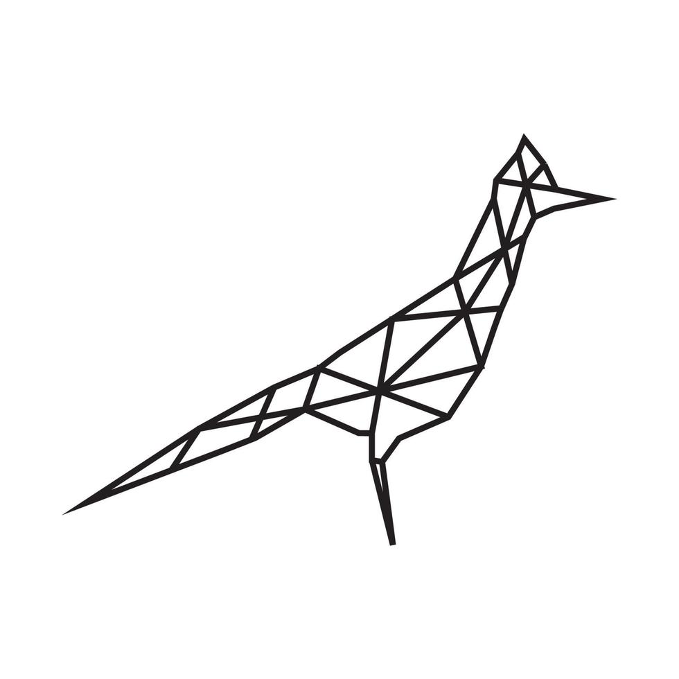 linjer bird road runner logotyp symbol vektor ikon illustration grafisk design