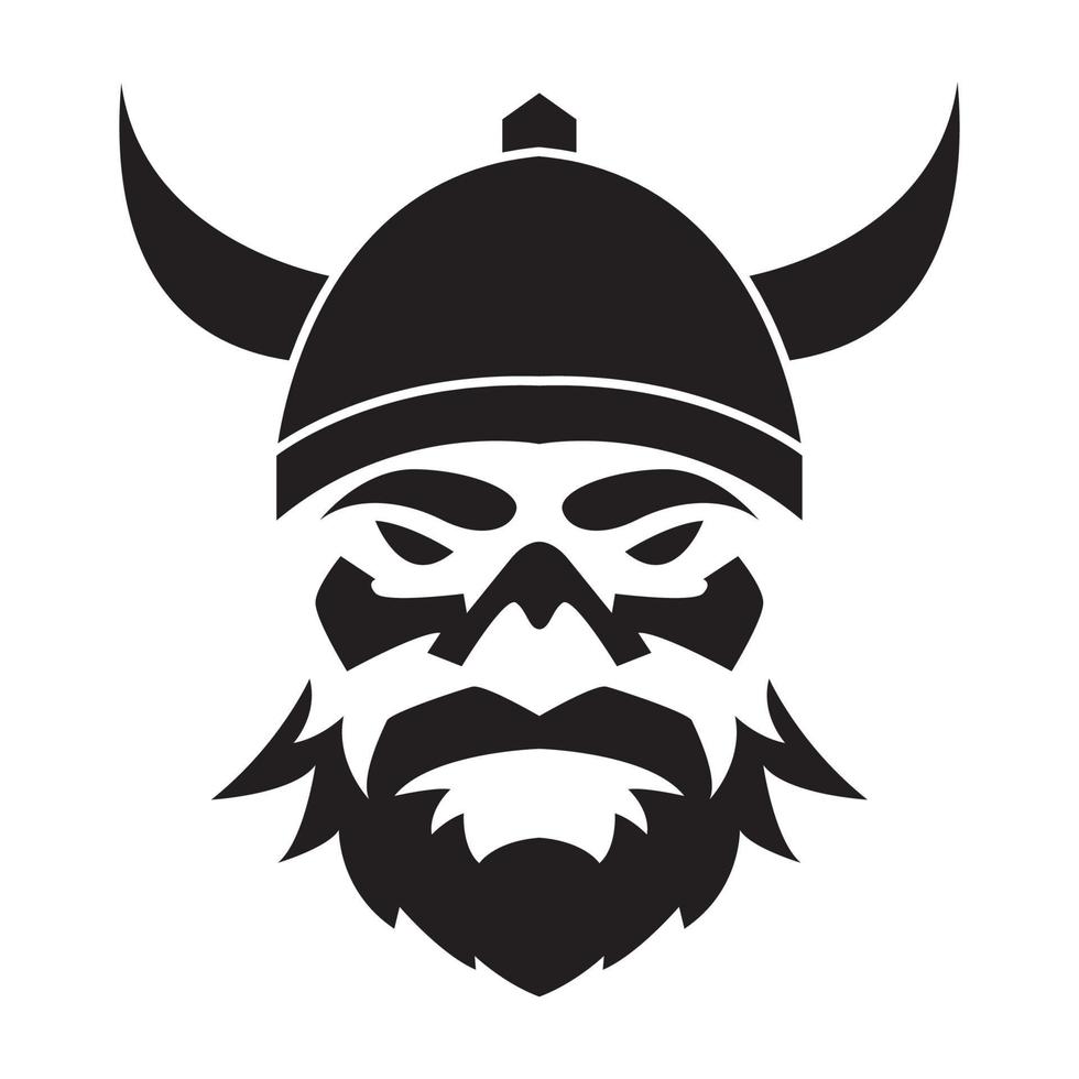 ansikte arg man viking logotyp design, vektor grafisk symbol ikon illustration kreativ idé