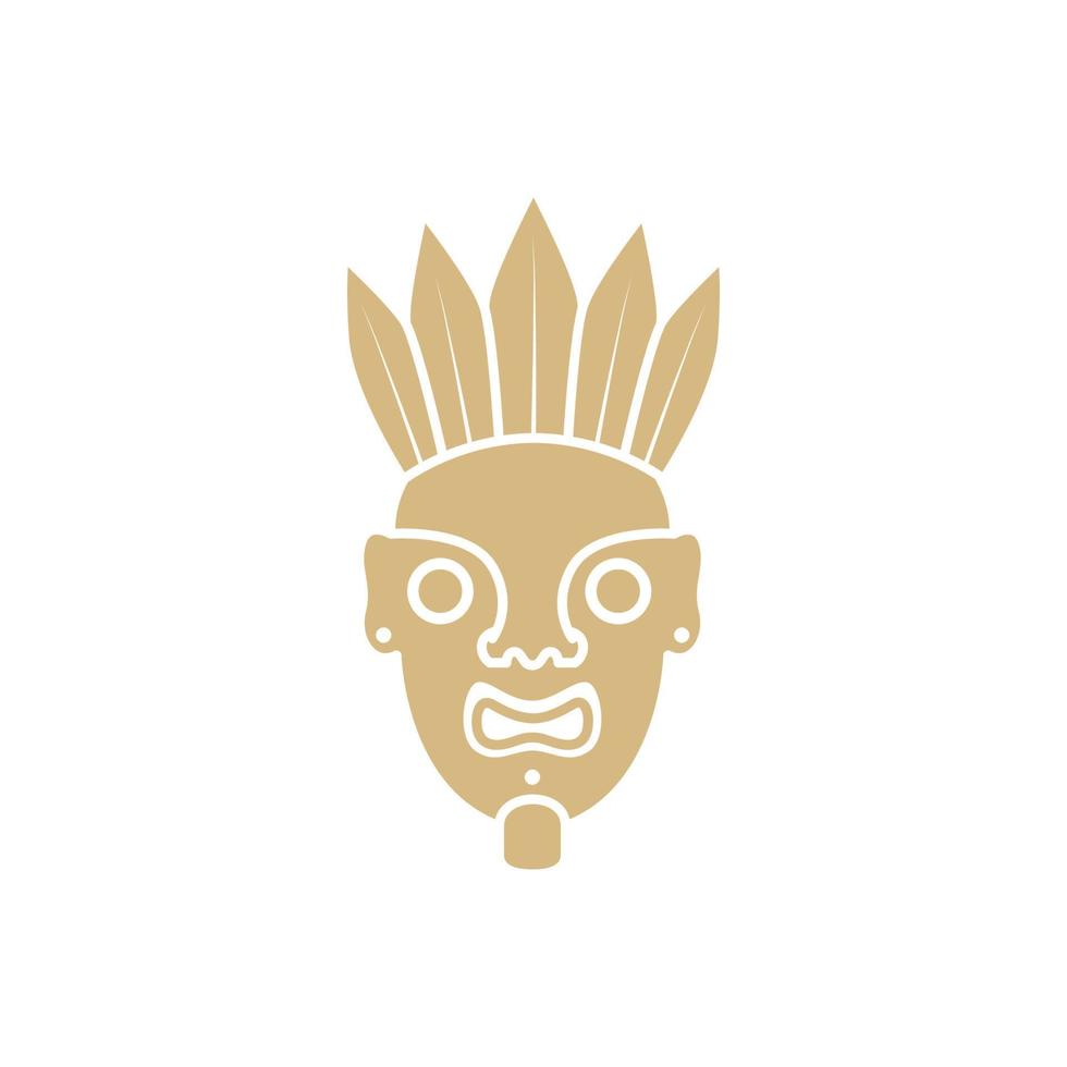 maske kultur wald ethnisch logo design vektorgrafik symbol symbol illustration kreative idee vektor