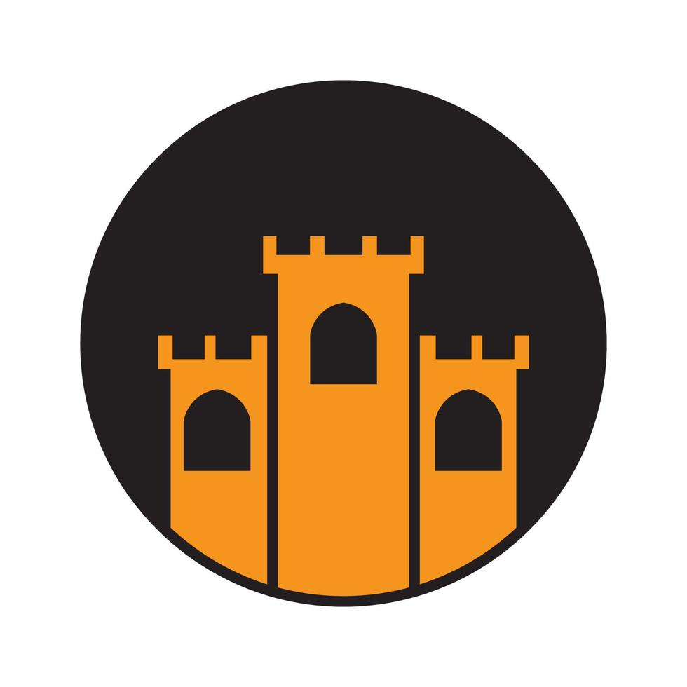 natt slott rike logotyp symbol vektor ikon illustration grafisk design
