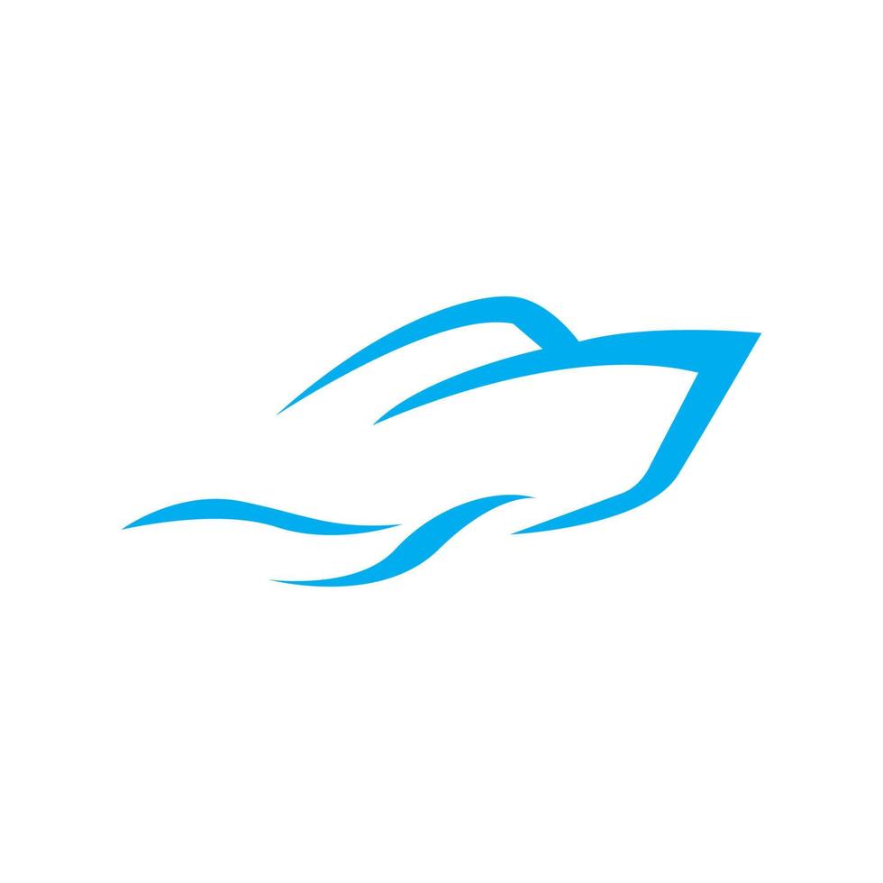 isolerade blå form jet båt logotyp design, vektor grafisk symbol ikon illustration kreativ idé