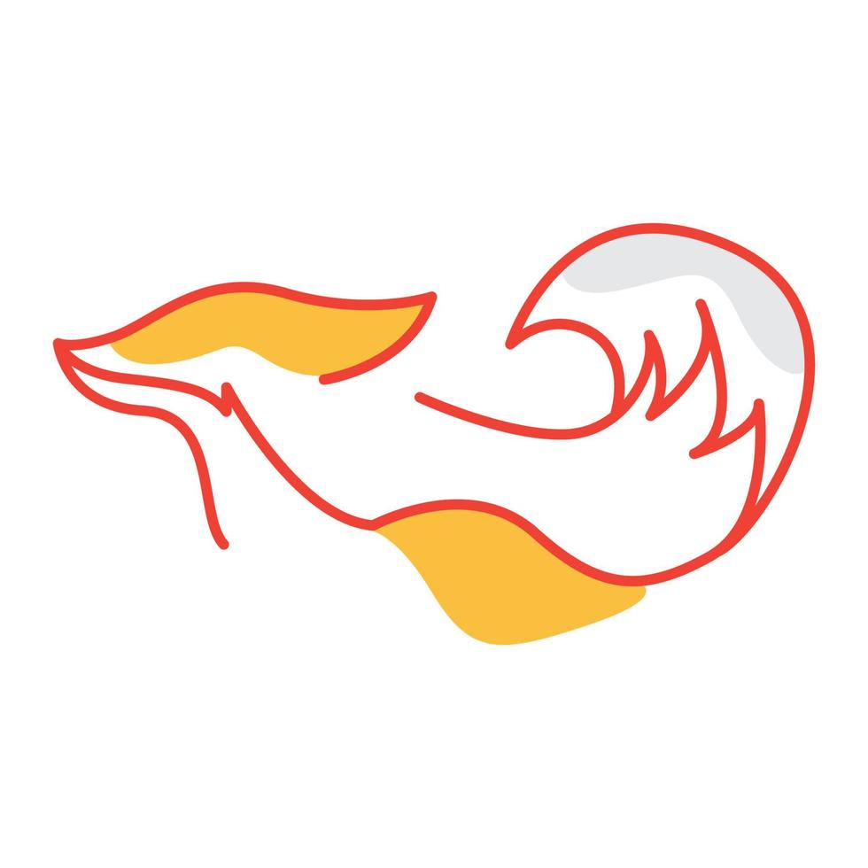 Linien Kunst abstrakte moderne Tier Fuchs Logo Design Vektor Symbol Symbol Illustration