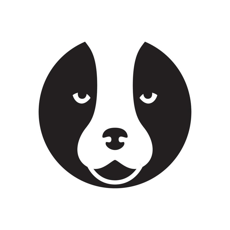 Gesicht ärgerlich süßer Hund Logo-Design, Vektorgrafik Symbol Symbol Illustration kreative Idee vektor