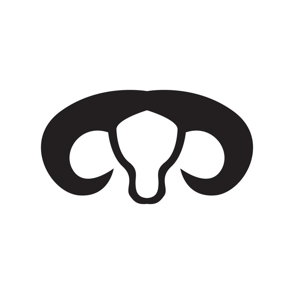 isolierte lange hornziege moderne form logo design, vektorgrafik symbol symbol illustration kreative idee vektor