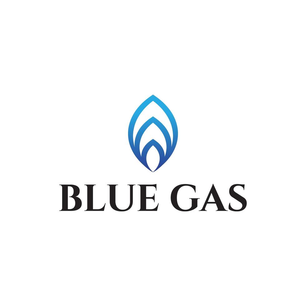 blaues Gas-Logo-Design vektor
