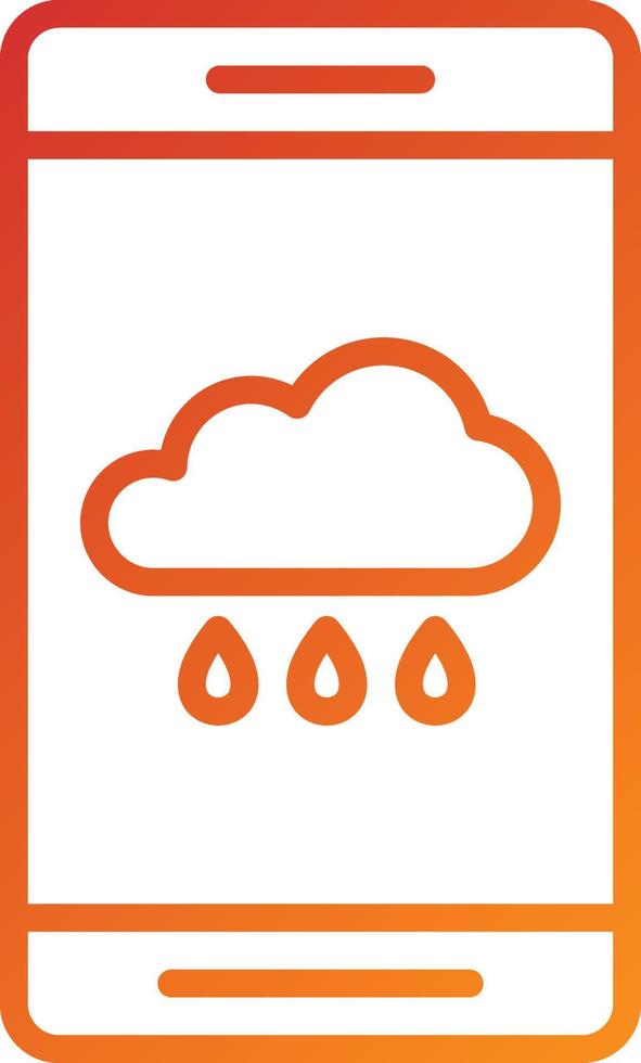 Symbolstil der Wetter-App vektor