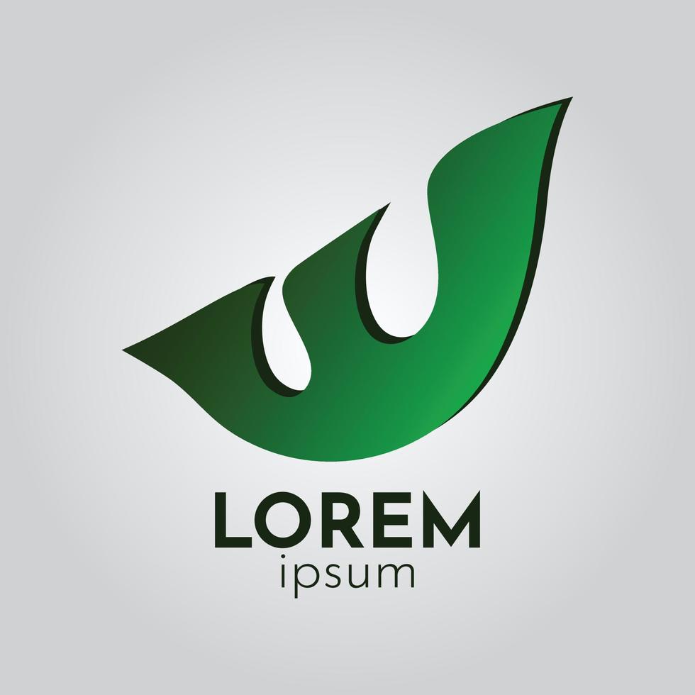 grön natur vektor unik logotypdesign