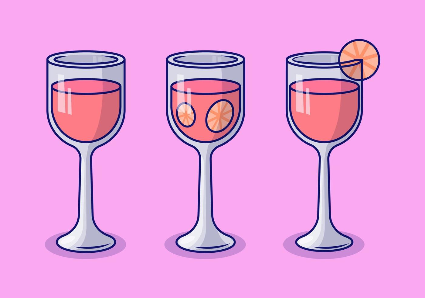 Gläser mit Wein, Beeren vektor