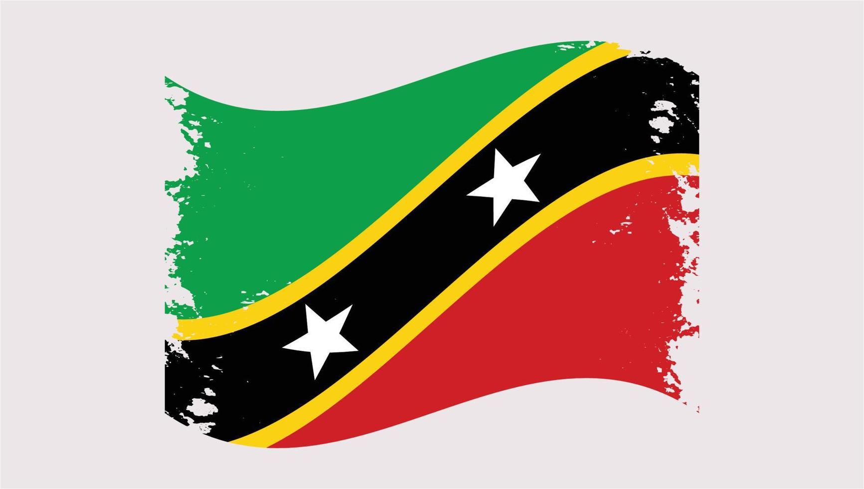 saint kitts och nevis land borste flagga design vektor