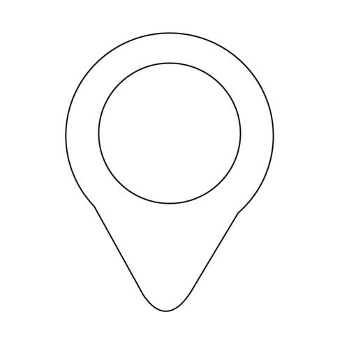 Kartenzeiger GPS-Symbol vektor