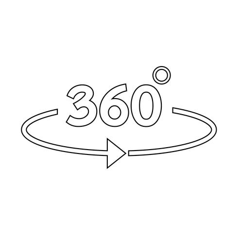 360-Grad-Symbol vektor